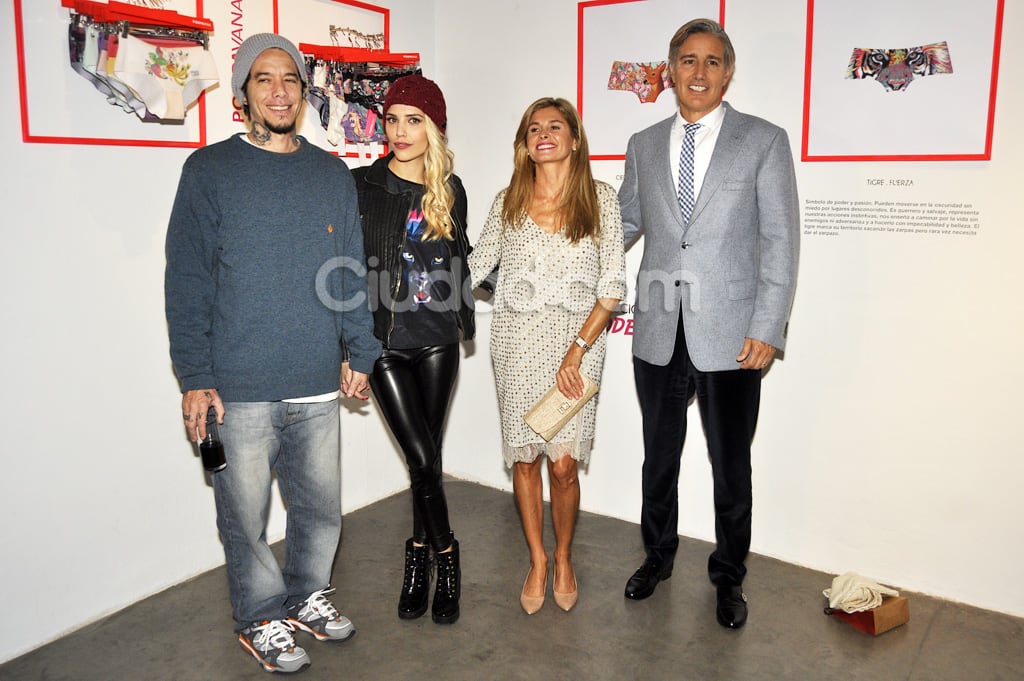 Ivana Figueiras, su papá, Leguizamón y Ortega (Foto: Jennifer Rubio).