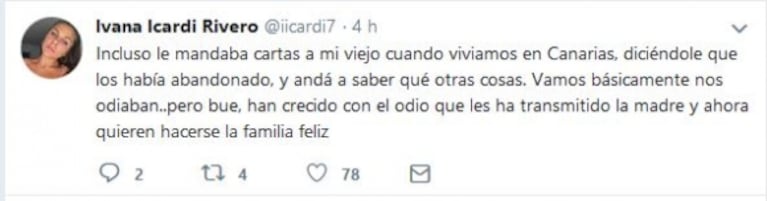 Ivana Icardi fulminó a su hermana Aldana tras festejar el cumple de Mauro: "Corten el cholulismo y falsedad"