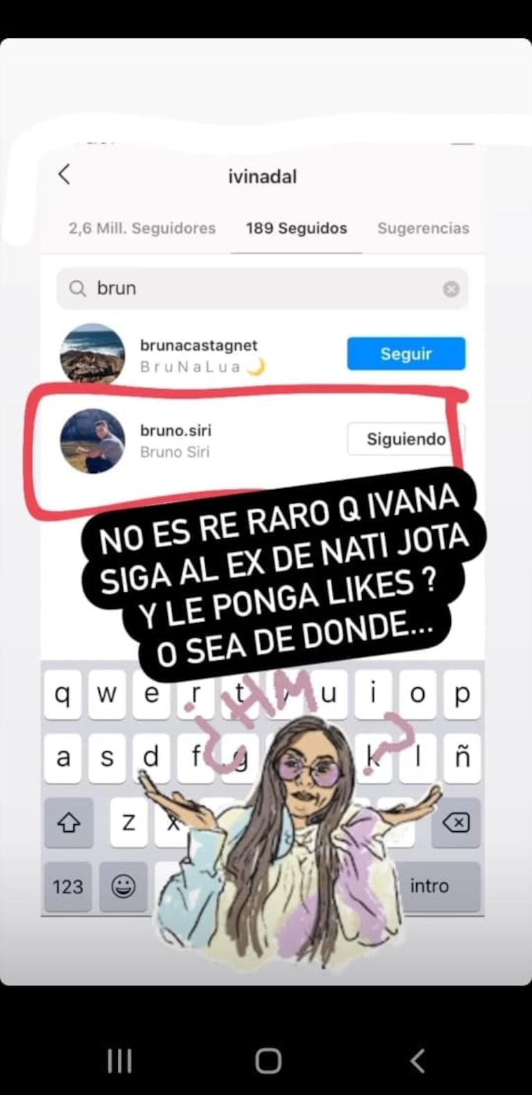 ¿Ivana Nadal, muy cerca de Bruno Siri, el exnovio de Nati Jota?