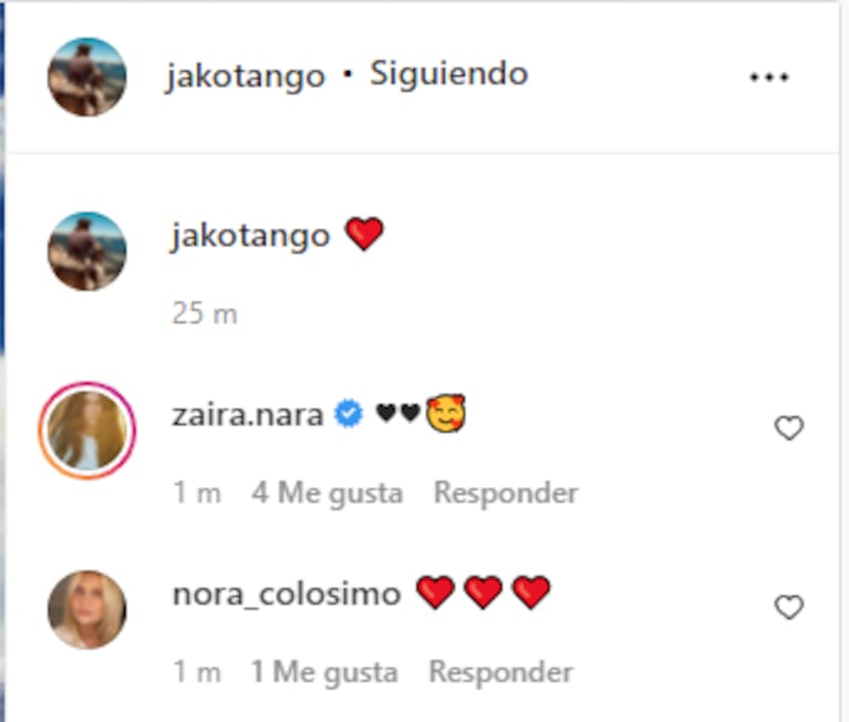  Jakob Von Plessen salió al cruce de la versión de separación de Zaira Nara con un contundente posteo: ella le comentó con corazones