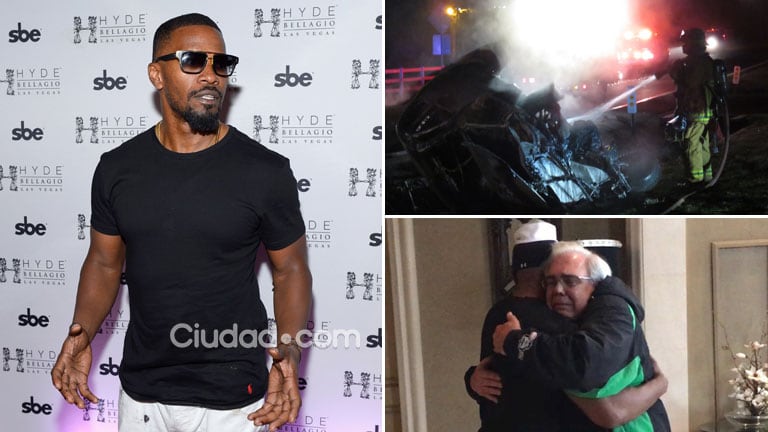 Jamie Foxx, un verdadero héroe en la vida real: salvó a un hombre a segundos de morir en llamas. (Foto: AFP y Web)