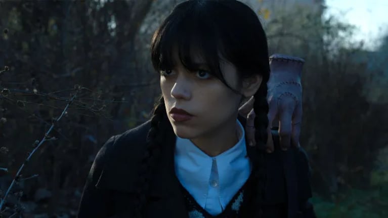 Jenna Ortega como "Merlina" en Netflix 