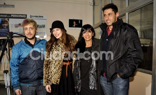 Jey Mammon, Eugenia Lemos, Marcela Villagra y Tito Speranza, en el Civil de Nazarena. (Foto: Ciudad.com)