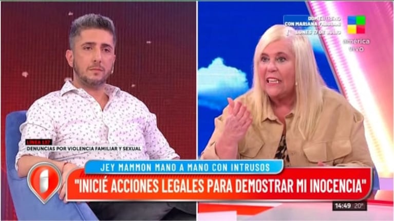 Jey Mammon se enfrentó a los gritos con Laura Ubfal en vivo: "Que nunca te pase"