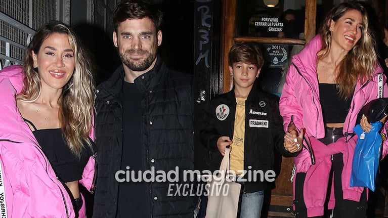 Jimena Barón con Matías Palleiro y Momo Osvaldo en su cumpleaños (Fotos: Movilpress). 