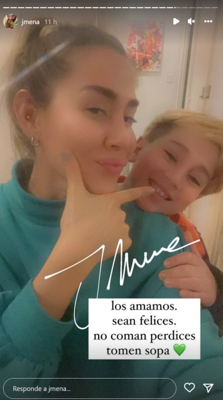 Jimena Barón le tiñó el pelo de rubio a Momo Osvaldo: "También soy peluquera"