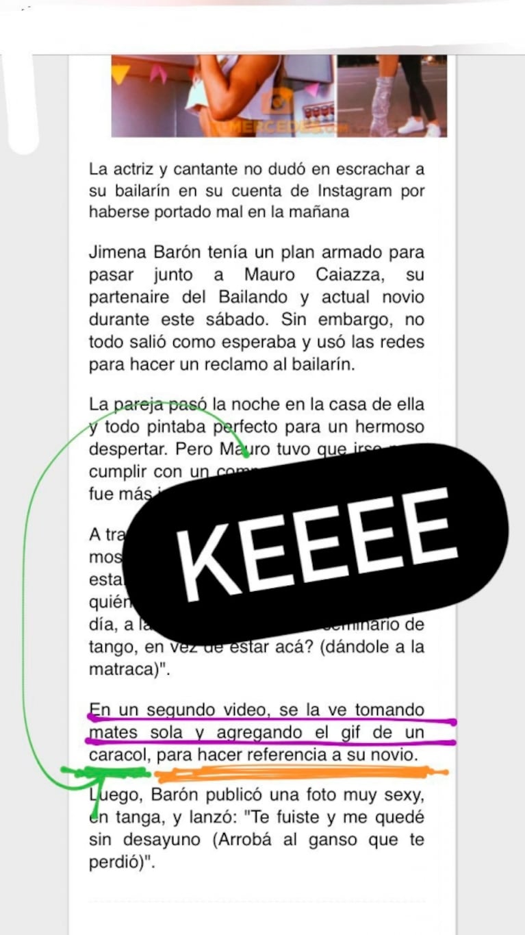 Jimena Barón, ¿otra vez cerca de Mauro Caiazza?: "Para mí siempre hay un porqué"