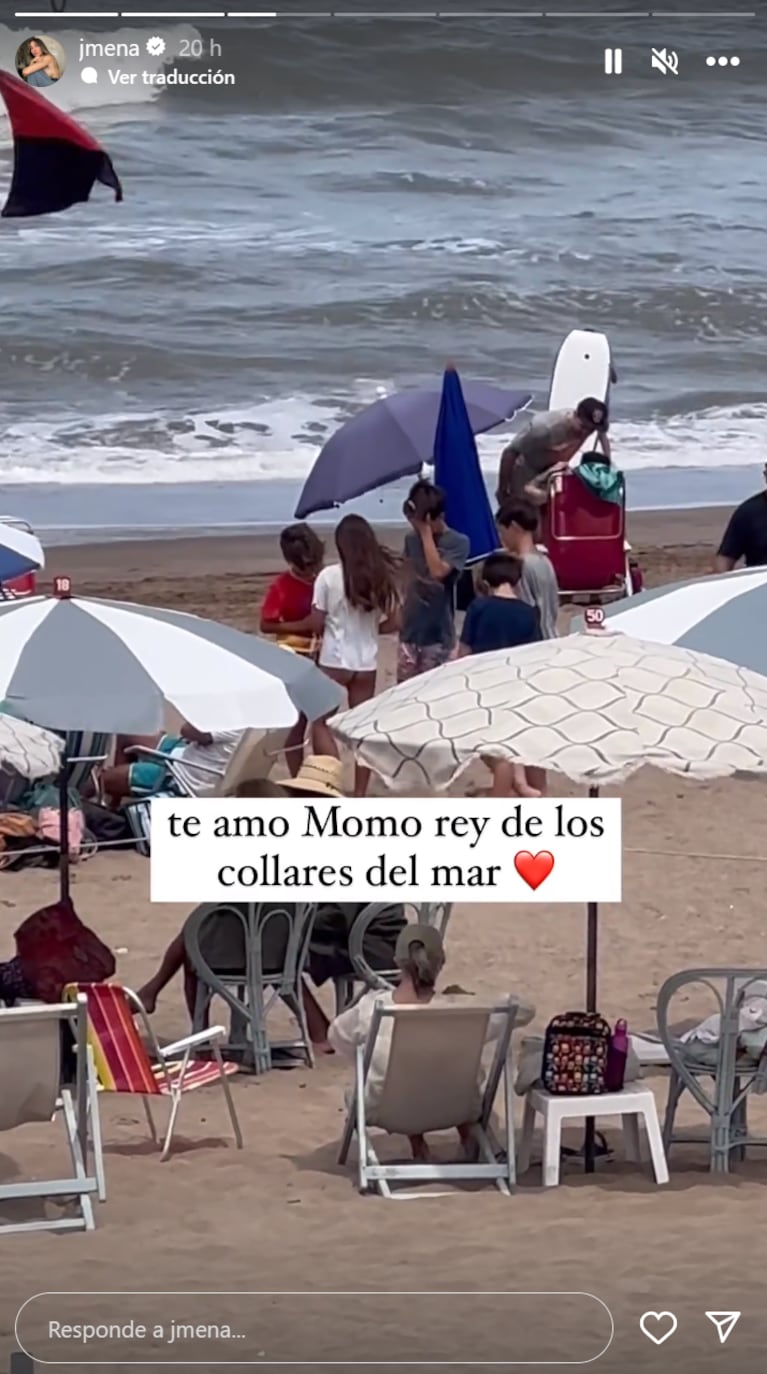 Jimena Barón reveló cómo le fue a Momo Osvaldo como vendedor ambulante en la playa