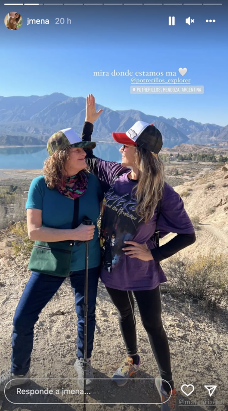 Jimena Barón sorprendió a su mamá con un viaje a Mendoza por su cumpleaños: "Muy felices"