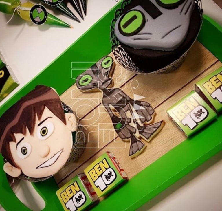 Jimena Barón y el súper festejo de cumple de su hijo: ambientación de Ben 10 y un candy bar impresionante