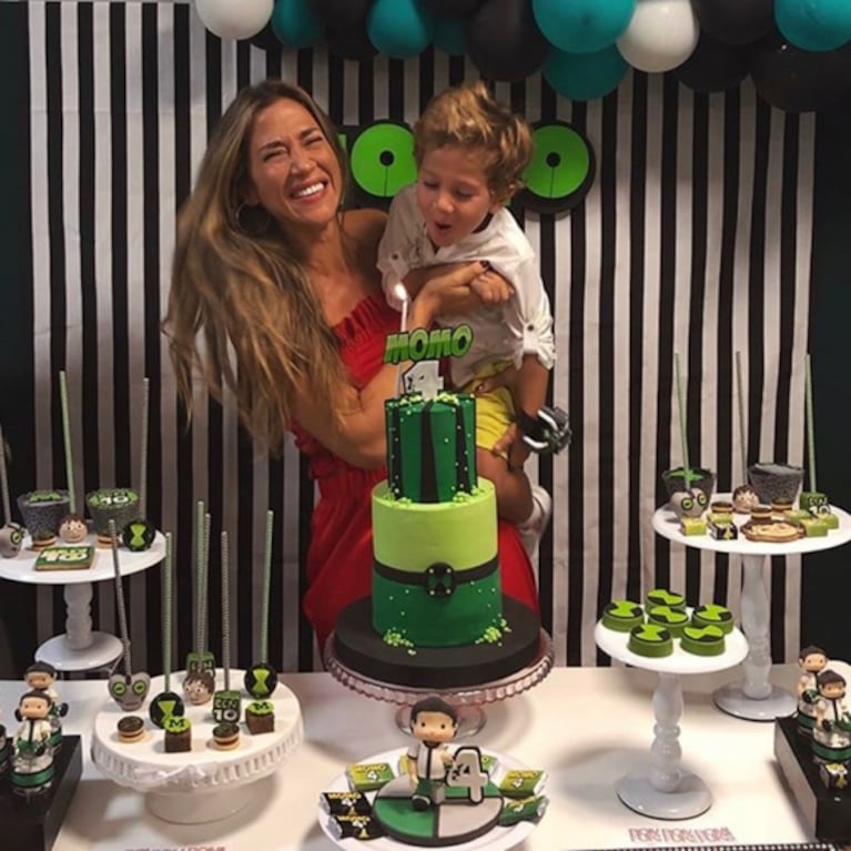 Jimena Barón y el súper festejo de cumple de su hijo: ambientación de Ben 10 y un candy bar impresionante