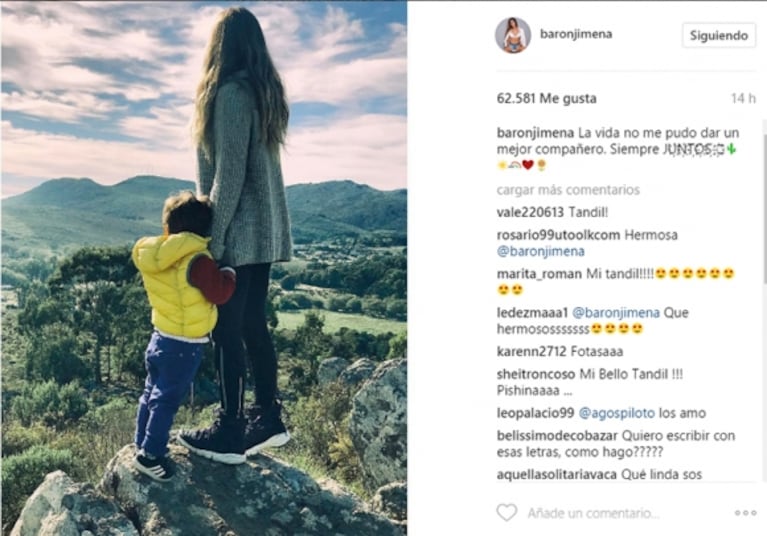 Jimena Barón y Juan Martín del Potro, enamorados en Tandil: primera foto juntos y paseos con el hijo de la actriz 