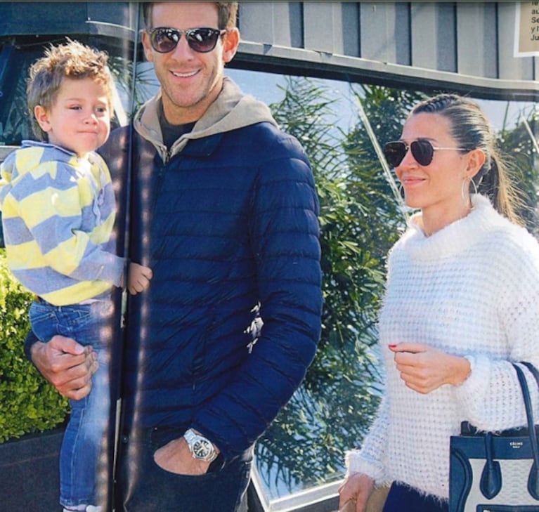 Jimena Barón y Juan Martín Del Potro, enamorados junto al pequeño Morrison 