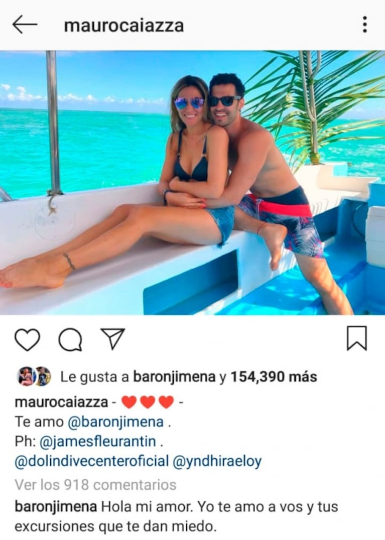 Jimena Barón y Mauro Caiazza, súper hot en el jacuzzi y declaraciones de amor cruzadas desde Punta Cana