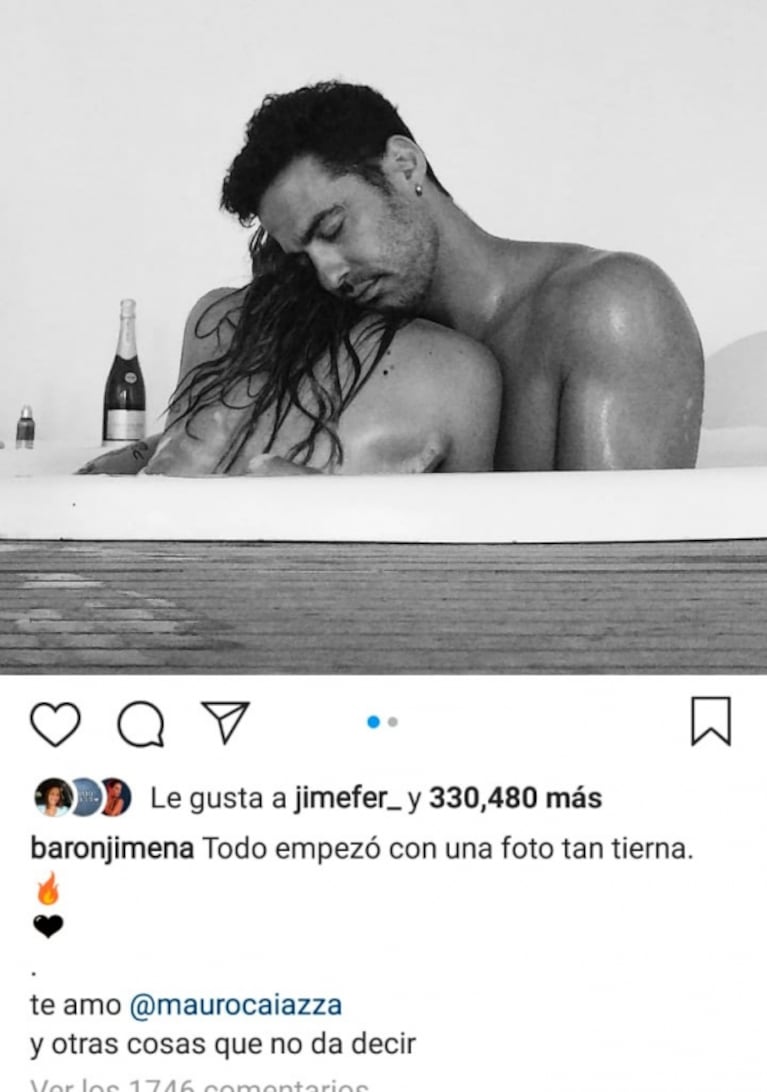 Jimena Barón y Mauro Caiazza, súper hot en el jacuzzi y declaraciones de amor cruzadas desde Punta Cana