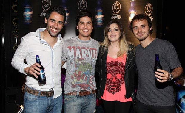 Joaquín Alvarez, Coco Maggio, Dalma y Benjamín Rojas en el evento 