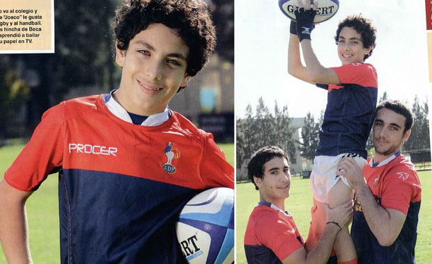 Joaquín Flamini con sus hermanos. (Fotos: revista Caras)