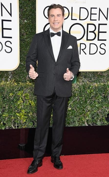 John Travolta, una de las celebridades presentes en los Golden Globes.  (Foto: Gentileza E! Entertainment Television)