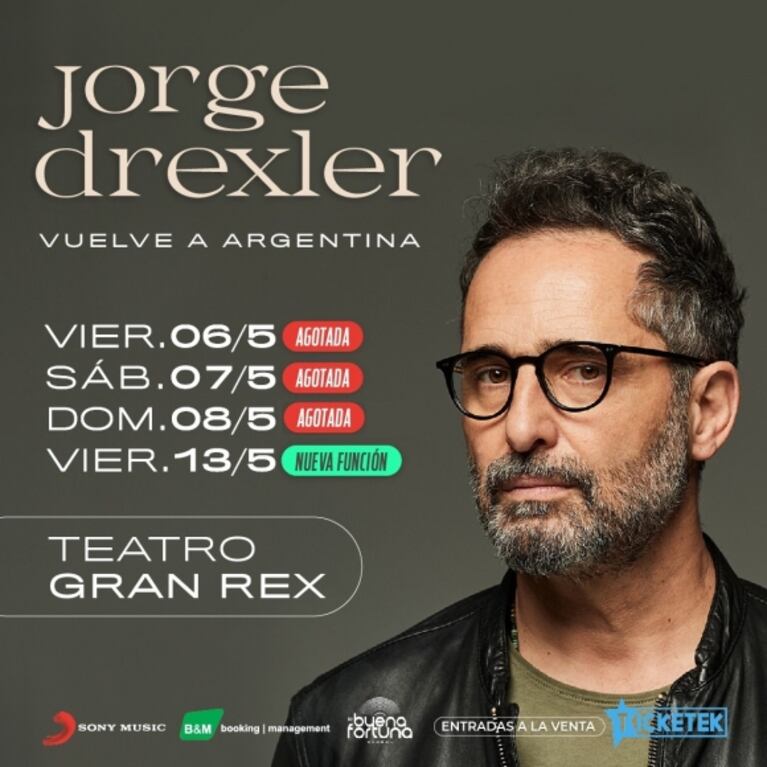 Jorge Drexler sumó una cuarta función en el Gran Rex: cuándo y cómo comprar las entradas