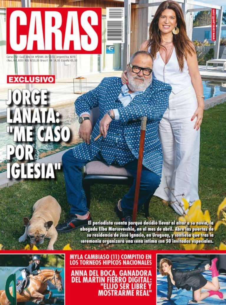 Jorge Lanata anunció que se casa con Elba Marcovecchio tras dos años juntos: "Será por Civil e Iglesia"