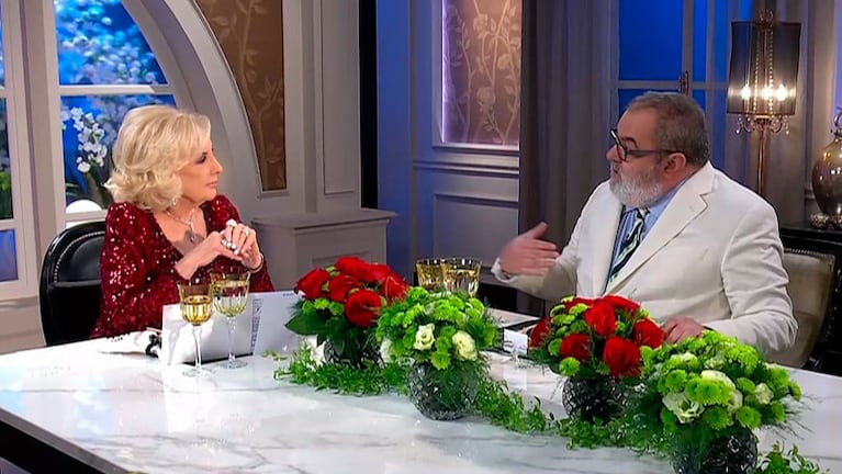 Jorge Lanata con Mirtha Legrand.