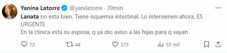 Jorge Lanata es operado de urgencia: se complicó la salud del periodista por una isquemia intestinal