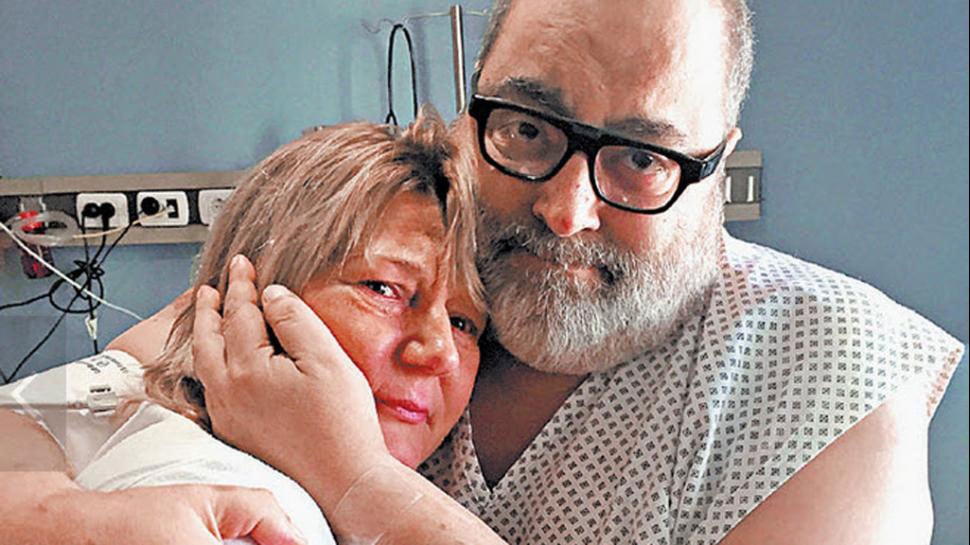 Jorge Lanata y Nora, la mujer que le donó su riñón (Foto: Clarín). 