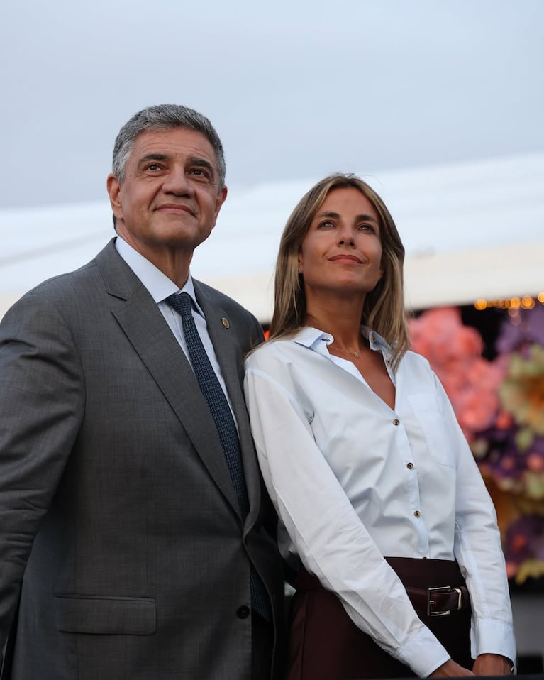 Jorge Macri y María Belén Ludueña. (Foto: @mariabelenludueña)