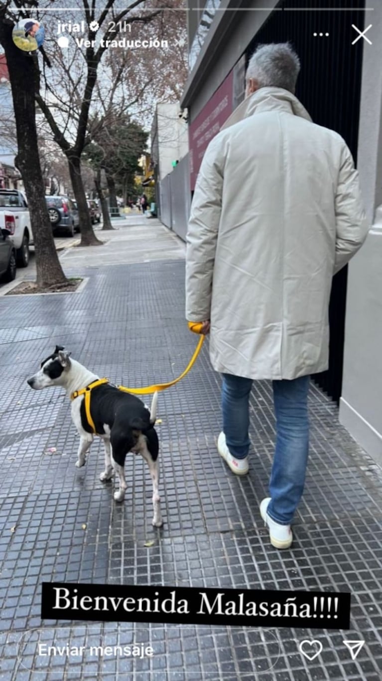 Jorge Rial aclaró por qué llamó Malasaña a su nuevo perro: "Estamos muy contentos"