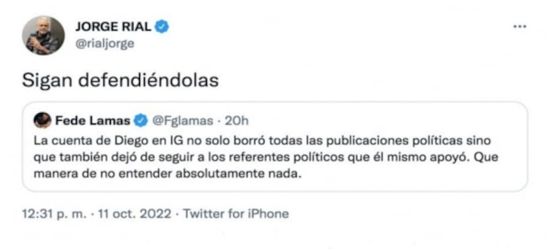 Jorge Rial apuntó con todo contra Dalma y Gianinna Maradona: "Sigan defendiéndolas"