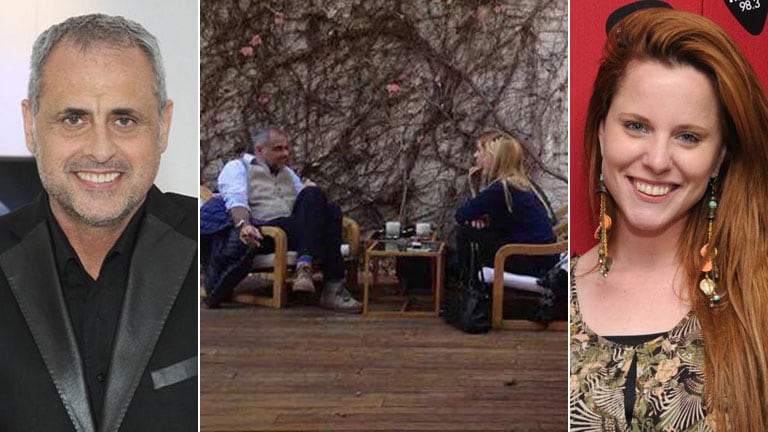 Jorge Rial y Agustina Kämpfer, juntos en un café de Palermo. (Foto: Twitter)