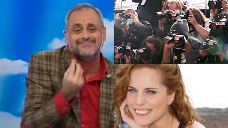 Jorge Rial y una divertida perlita con los fotógrafos (Fotos: Web). 