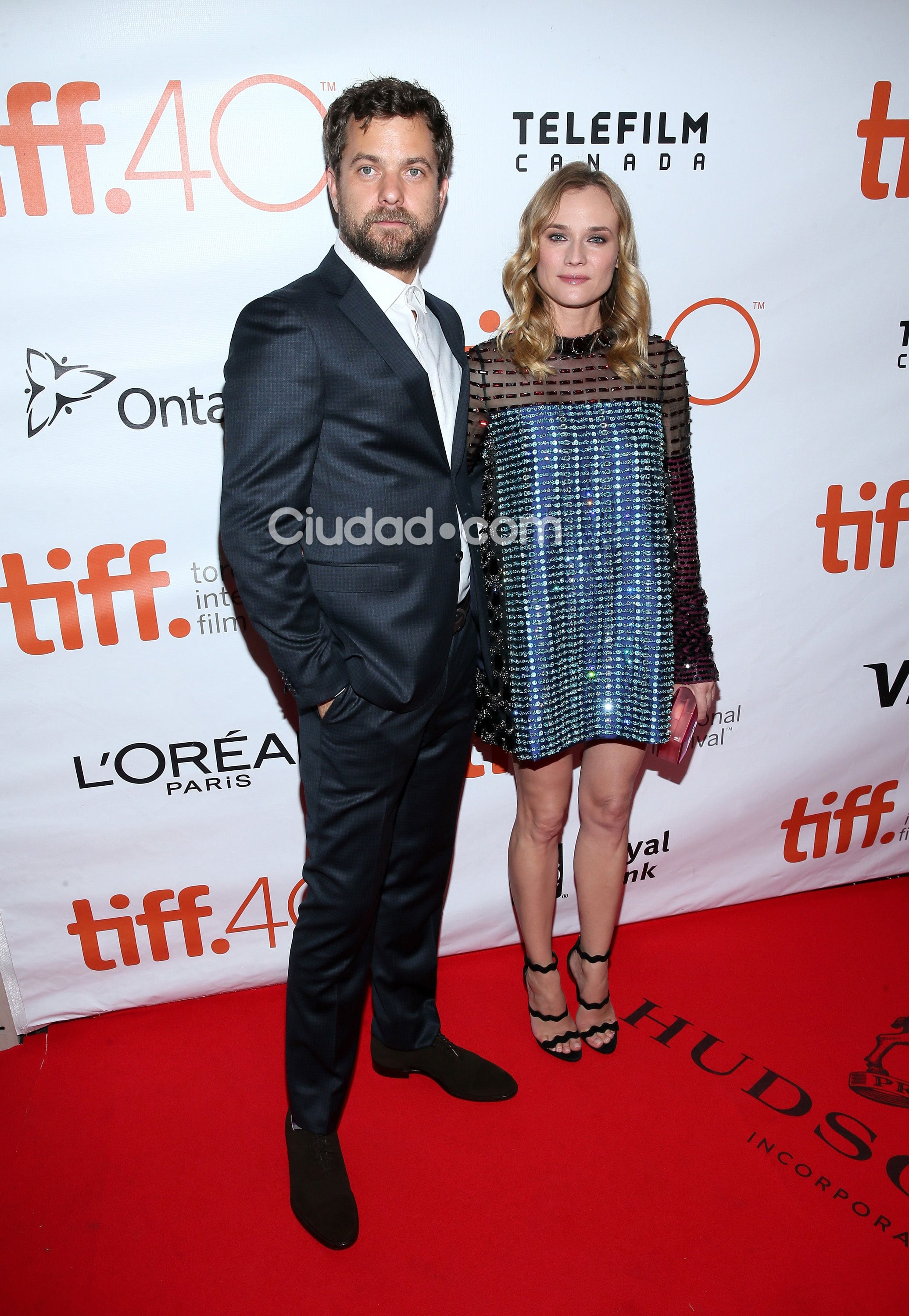 Joshua Jackson y Diane Kruger, en el Festival de Cine de Toronto. (Foto: AFP)