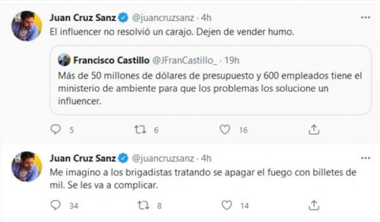 Juan Cruz Sanz cruzó fuerte a Santi Maratea por su movida solidaria para Corrientes: "Te falta nafta para tenerme de hijo"