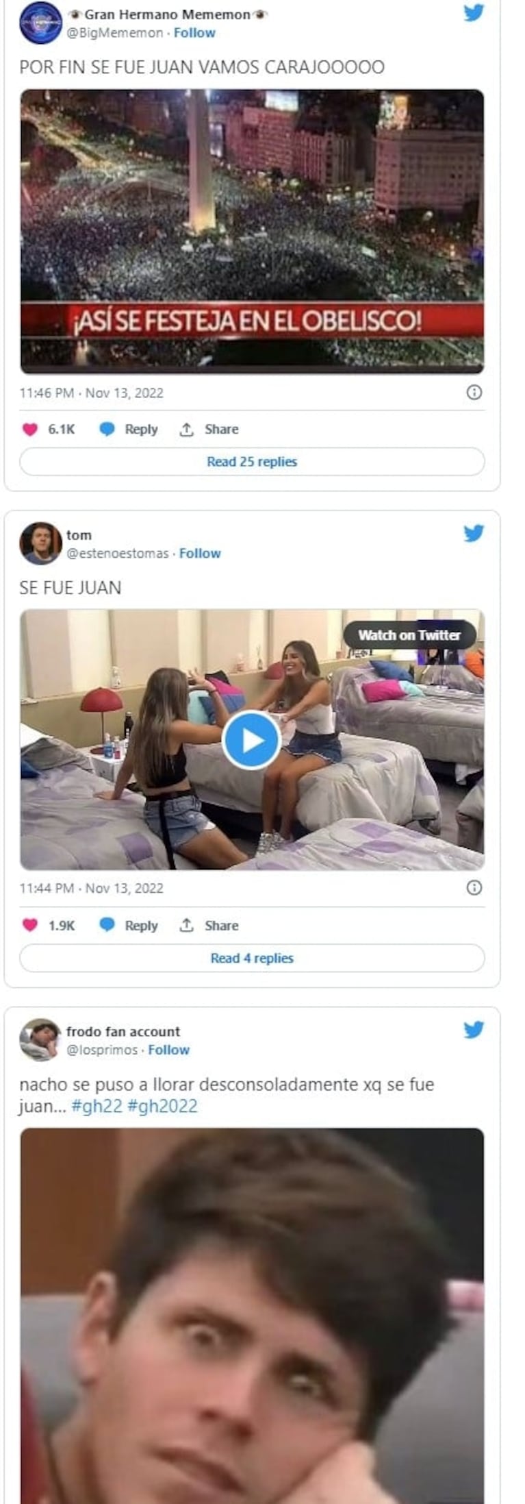 Juan de Gran Hermano fue blanco de una catarata de memes tras su contundente eliminación