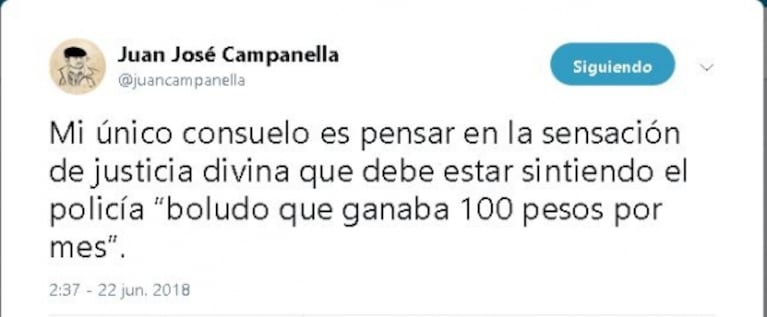 Juan José Campanella, irónico con Jorge Sampaoli en Twitter