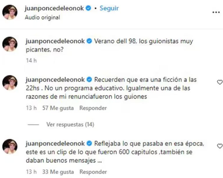 Juan Ponce de León reveló el escandaloso motivo por el que renunció a “Verano del 98″ en pleno éxito 