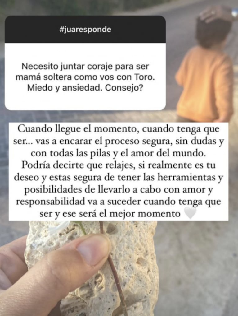 Juana Repetto aconsejó a una mujer que le contó que quiere ser madre soltera, como ella con Toribio: "Va a suceder cuando tenga que ser"