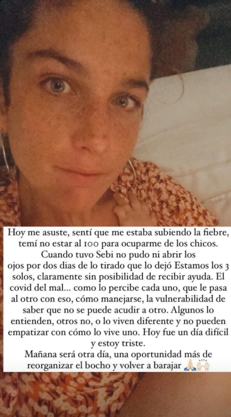 Juana Repetto relató el difícil día que atravesó mientras su hijo Toro transita el covid: "Estoy triste"