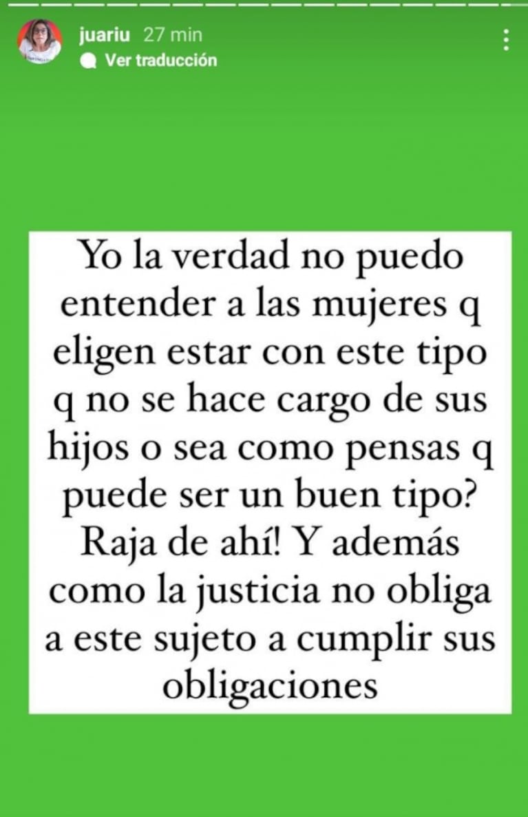 Juariu criticó con todo a Daniel Osvaldo y le envió un fuerte mensaje a Gianinna Maradona: "Rajá de ahí" 