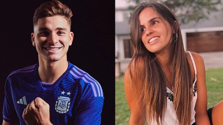 Julián Álvarez y Emilia Ferrero: una historia de amor Mundial