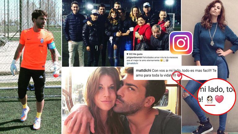 Juliana Giambroni y Matías Di Chiara, cruce de mensajes románticos en las redes sociales (Foto: Instagram)