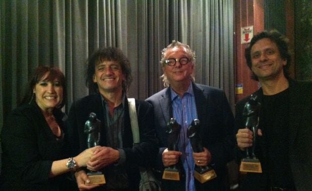 Julieta Kalik, Angel Mahler, Pepe Cibrian y Juan Rodó en los Florencio Sanchez.