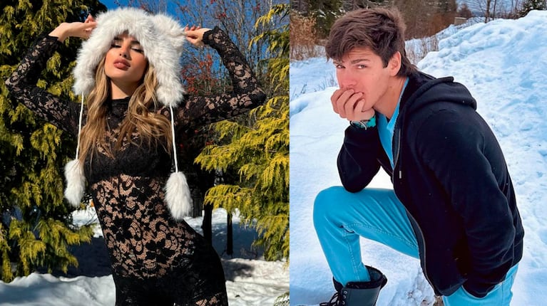 Julieta Poggio compartió una cariñosa foto con Marcos Ginocchio en la nieve.