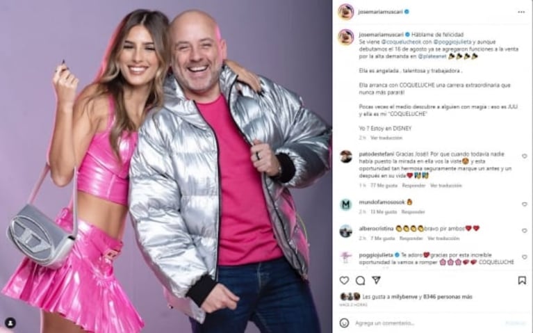 Julieta Poggio compartió una sesión de fotos con el elenco de Coqueluche: alegría y talento por doquier