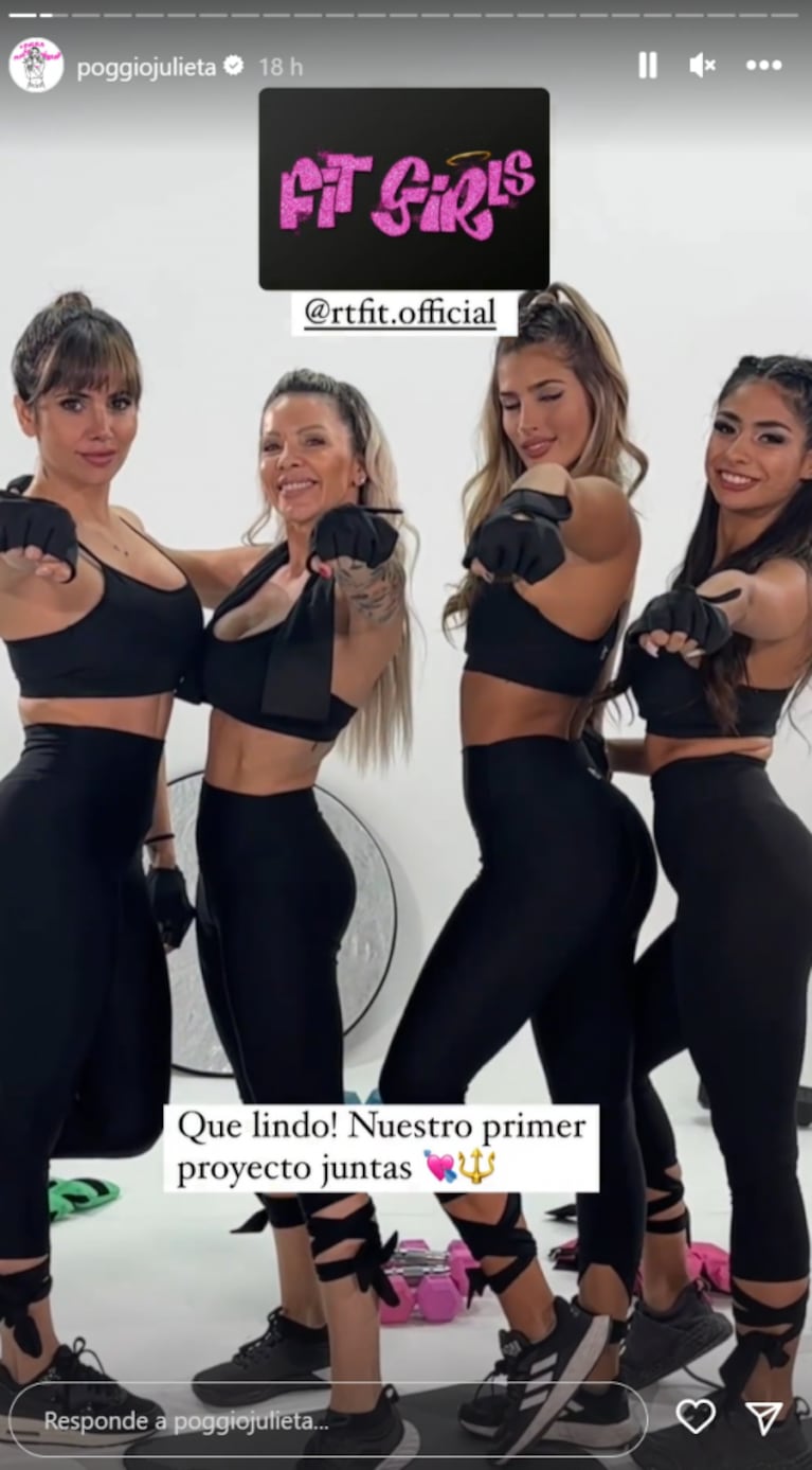 Julieta Poggio, Daniela Celis y Romina Uhrig lanzaron Fit Girls: "Primer proyecto juntas"