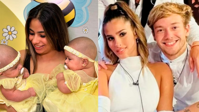 Julieta Poggio y Nacho Castañares visitaron a las hijas de Daniela Celis y Thiago Medina.