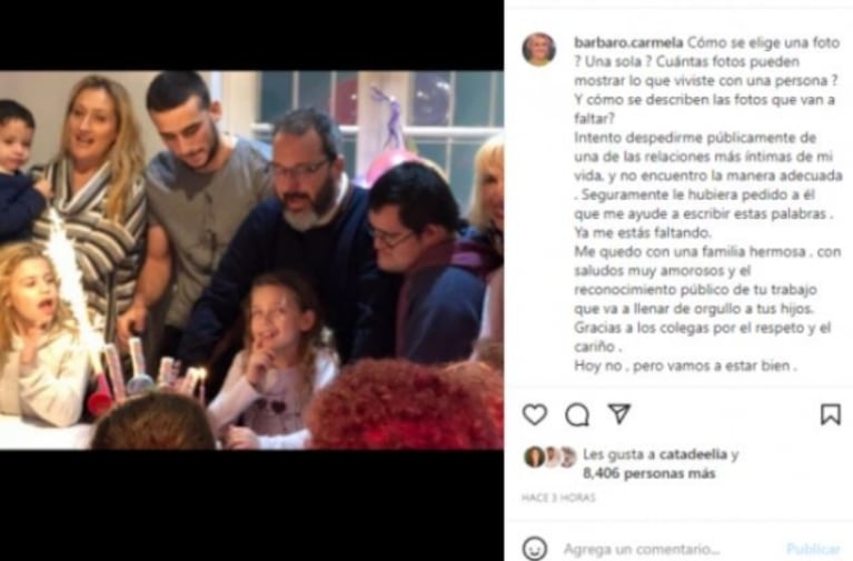 Karina Iavícoli se quebró al hablar de la fortaleza de Carmela Bárbaro en el velorio de Gerardo Rozín: "Lo amó un montón"