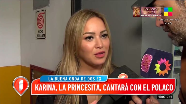 Karina la Princesita en una nota con Intrusos.