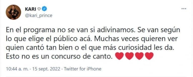 Karina La Princesita se cansó de las críticas a Quién es la máscara: "Qué manía"